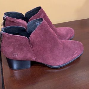 Born Booties in Plum Suede size 7